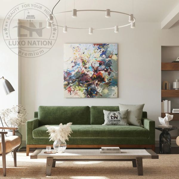 Classic Empire luxury Sofa โ Teak Wood Rich Finish with Bold Elegance